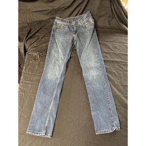 Levi's Slim Fit Straight Men's‎ Jeans Blue Denim Button Zip Pockets